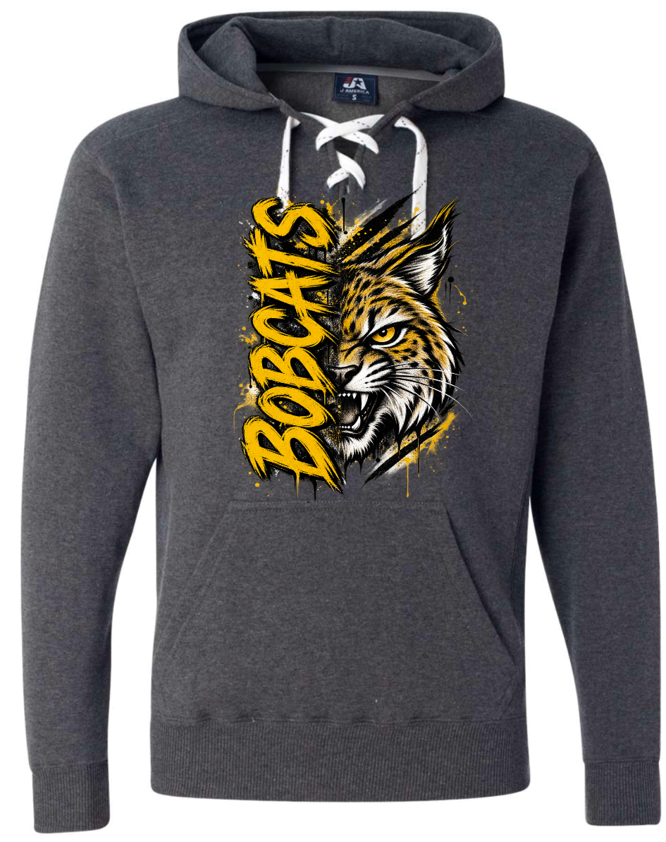 Hoodie lace - Charcoal - Lg Face