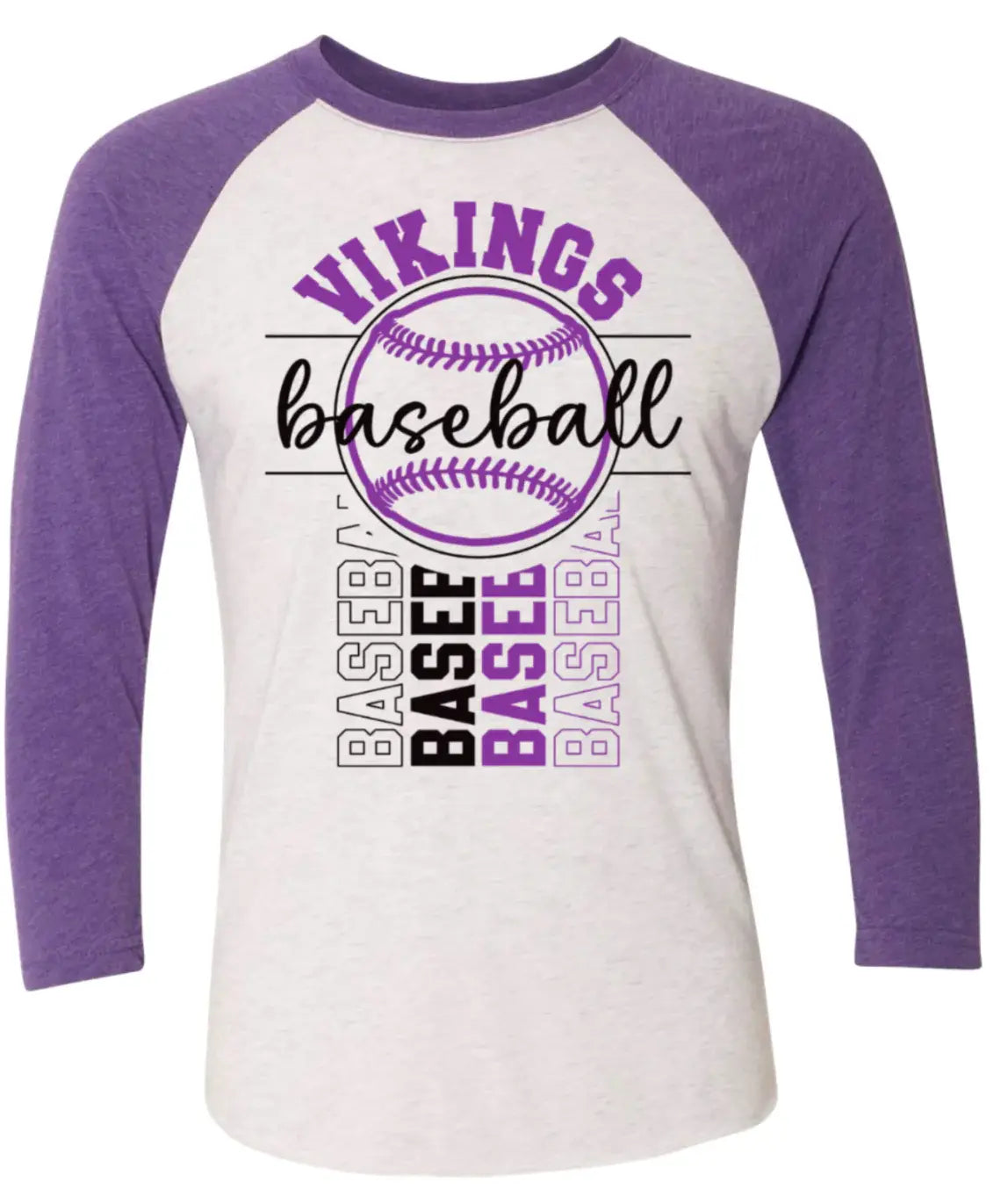 Long Sleeve 3/4 sleeve Viking BB Vert Badge 13