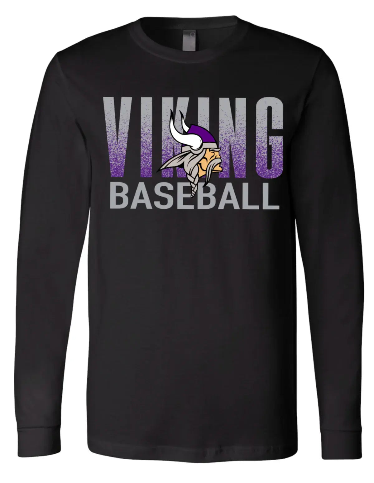 Long Sleeve Black Baseball Splatter Design 7