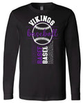 Long Sleeve Black Viking BB Vert Badge 12