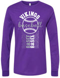 Long Sleeve Purple Viking BB Vert Badge 2