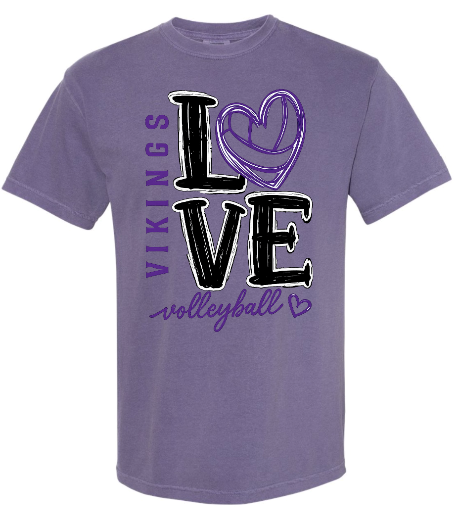 T-Shirt - Grape - Volleyball Love