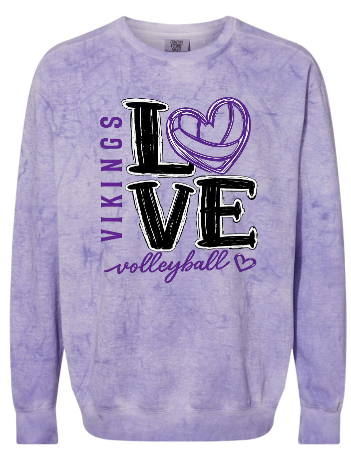 Crew Neck - Purple Smoke - Volleyball Love