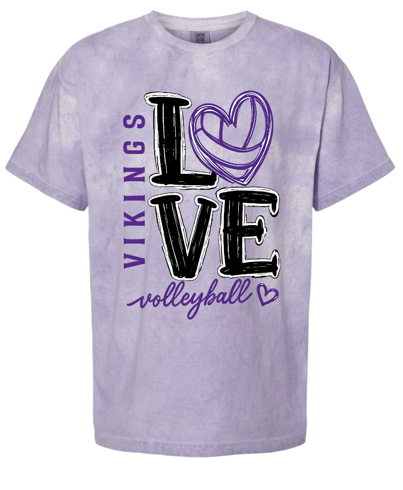 T-Shirt - Purple Smoke - Volleyball Love