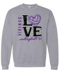 Crew Neck - Sport Grey - Volleyball Love