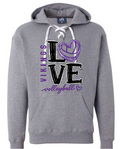 Hoodie lace - Sport Grey - Volleyball Love