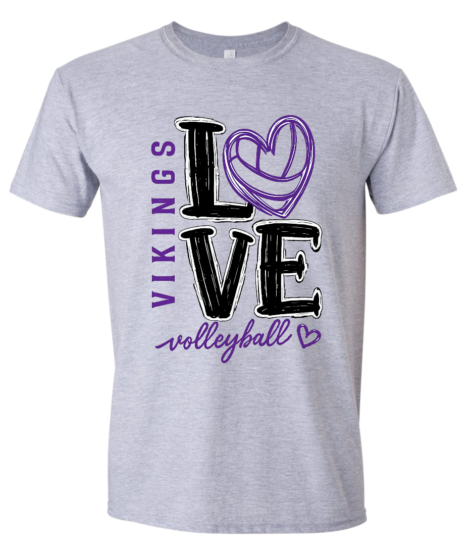 T-Shirt - Sport Grey - Volleyball Love