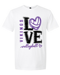 T-Shirt - White - Volleyball Love