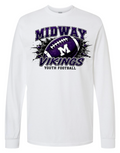 Long Sleeve - White - Football Youth