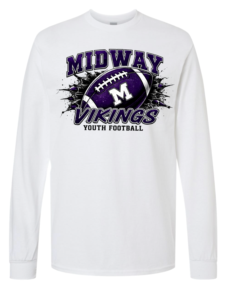 Long Sleeve - White - Football Youth