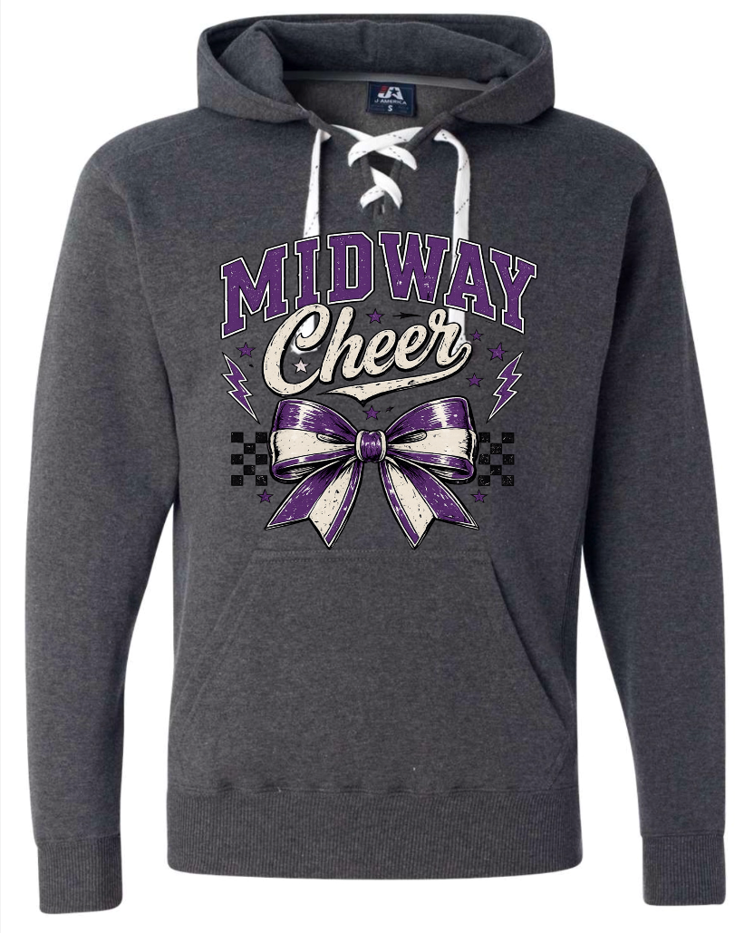 Hoodie lace - Charcoal - Bow