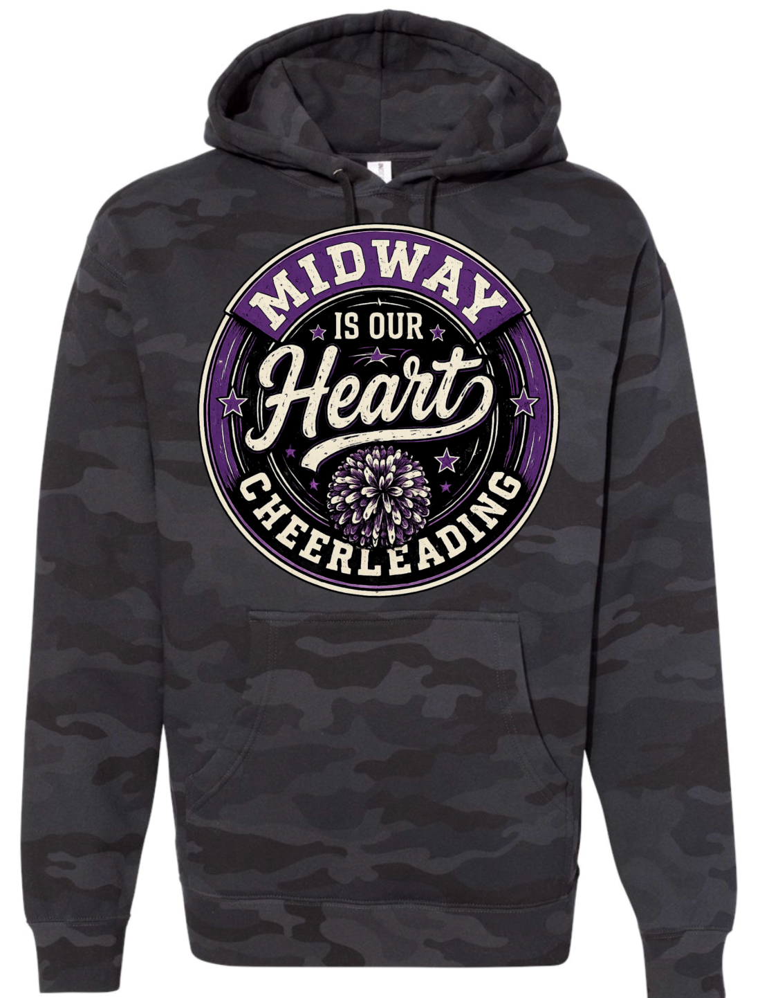 Hoodie - Black Camo - Heart