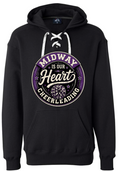 Hoodie lace - Black - Heart