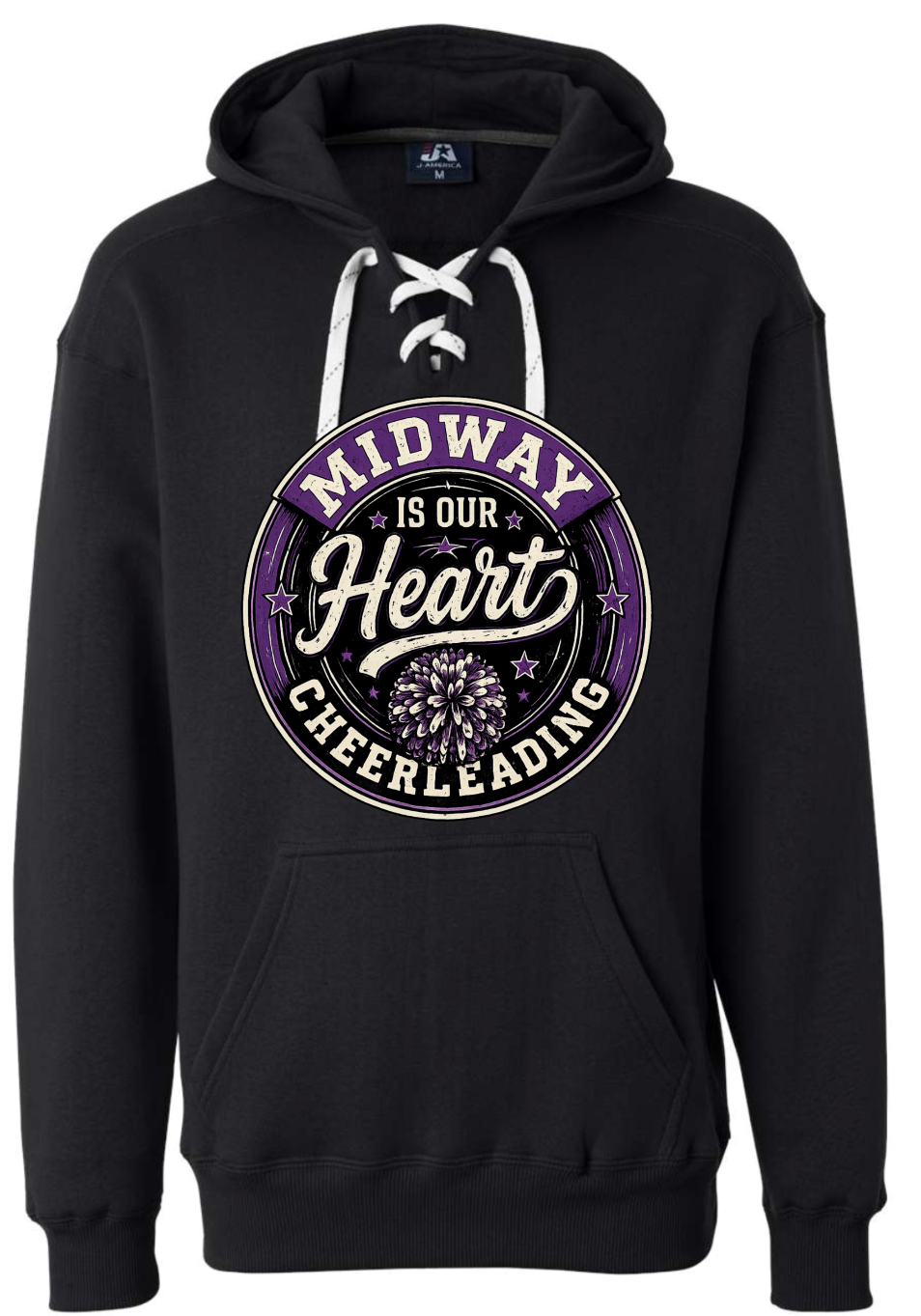 Hoodie lace - Black - Heart