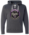 Hoodie lace - Charcoal - Heart