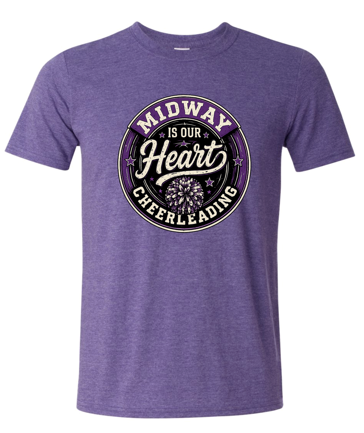T-Shirt - Heather Purple - Heart