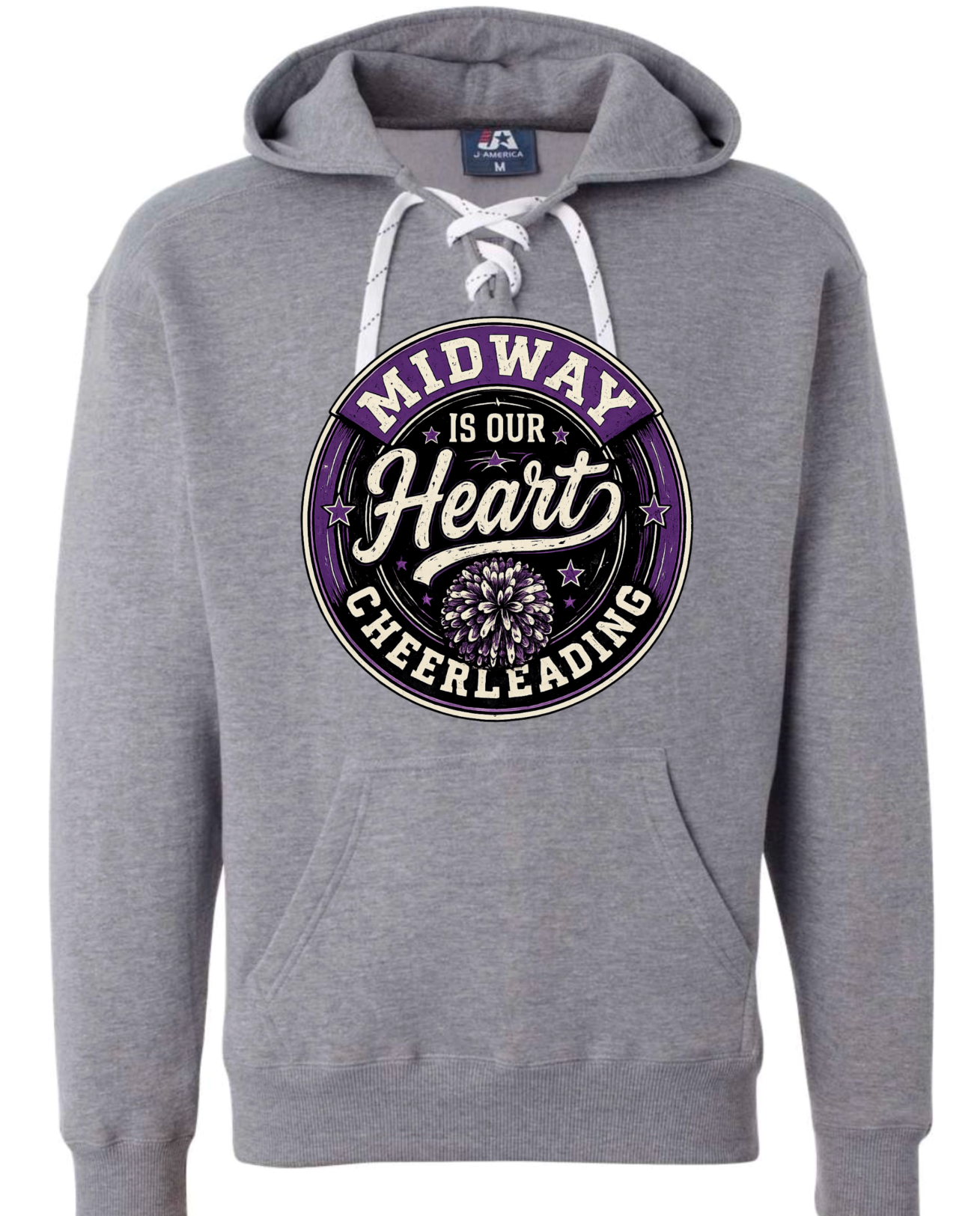 Hoodie lace - Sport Grey - Heart