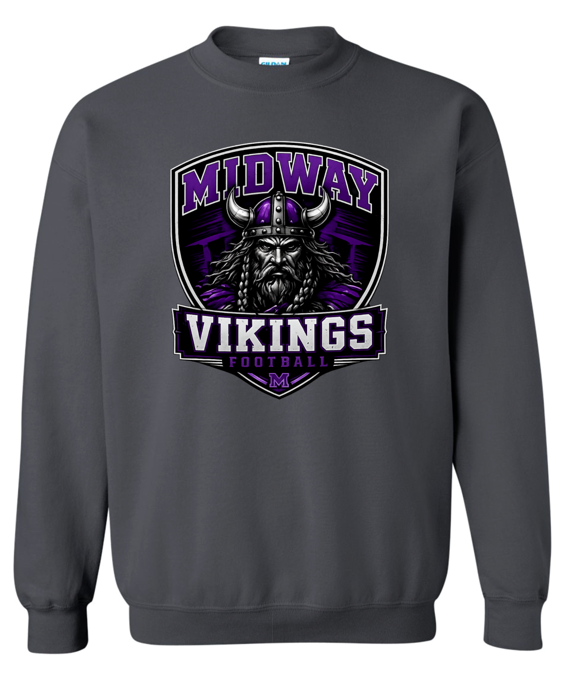 Crew Neck - Charcoal - Shield