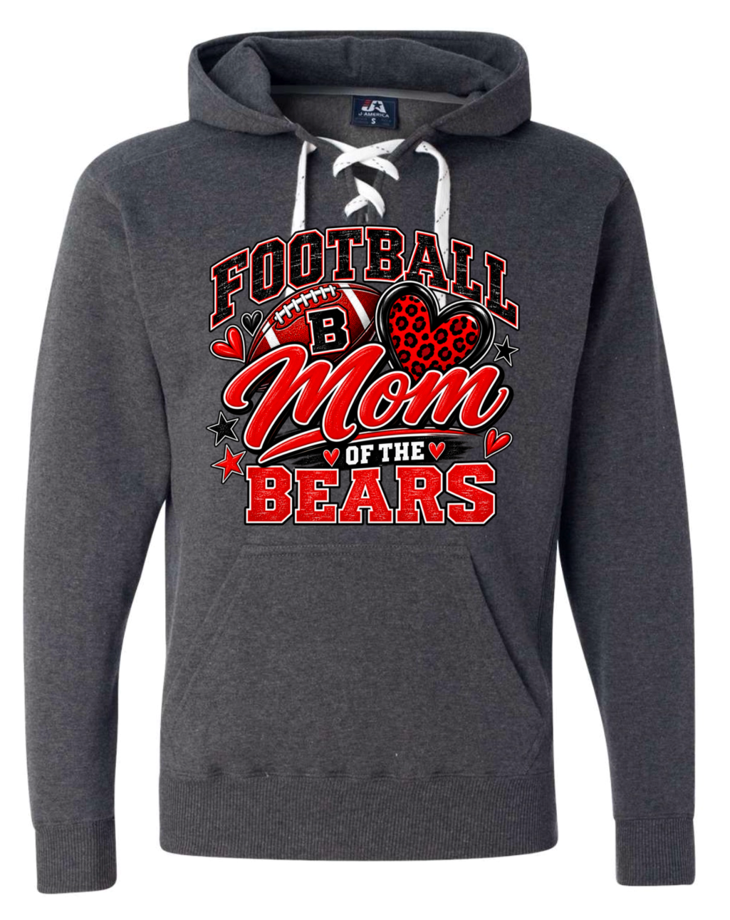 Hoodie lace - Charcoal - Mom of Bears