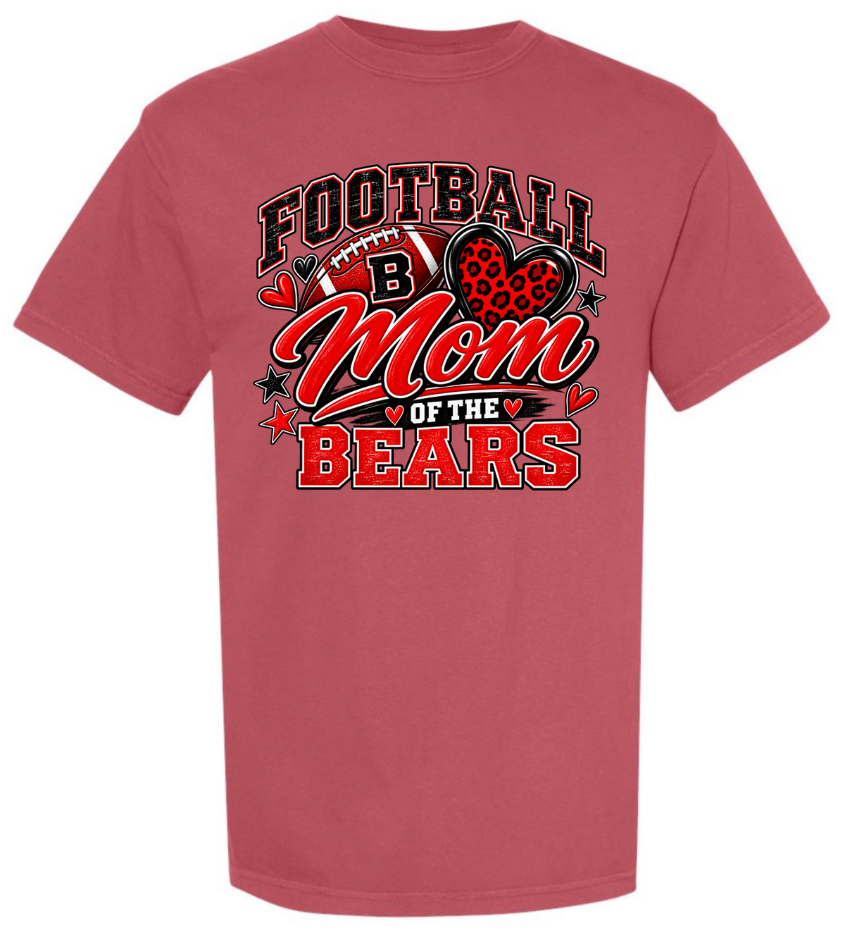 T-Shirt - Crimson - Mom of Bears