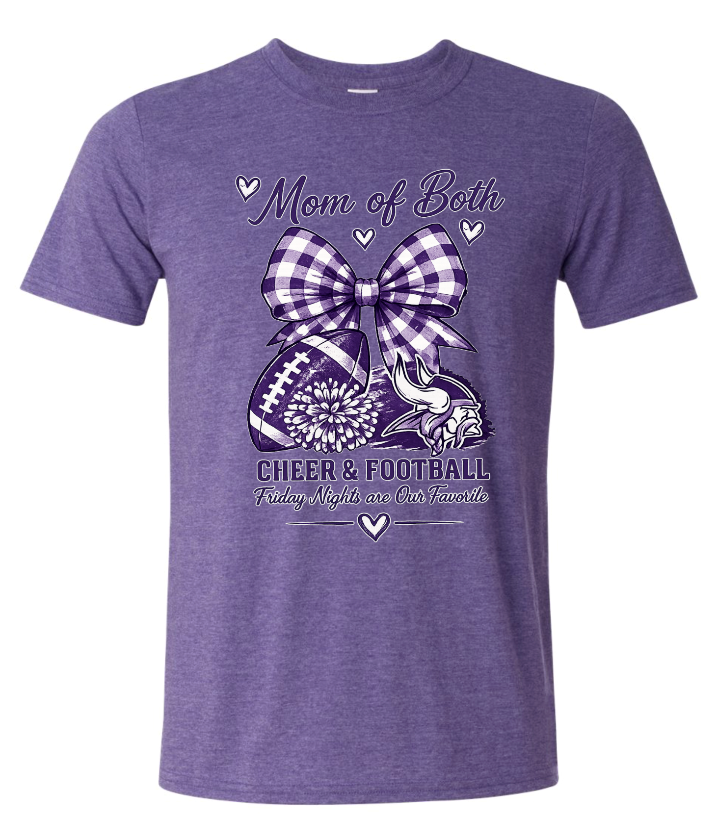 T-Shirt - Heather Purple - Mom of Both