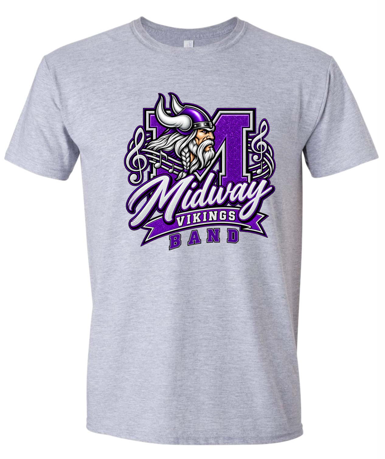 T-Shirt - Sport Grey - Music Notes