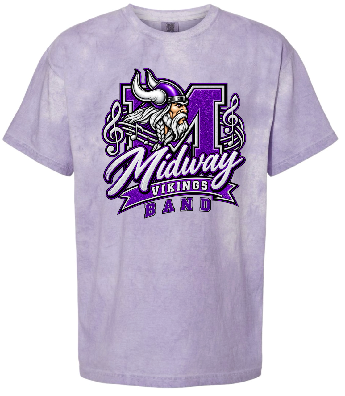 T-Shirt - Purple Smoke - Music Notes