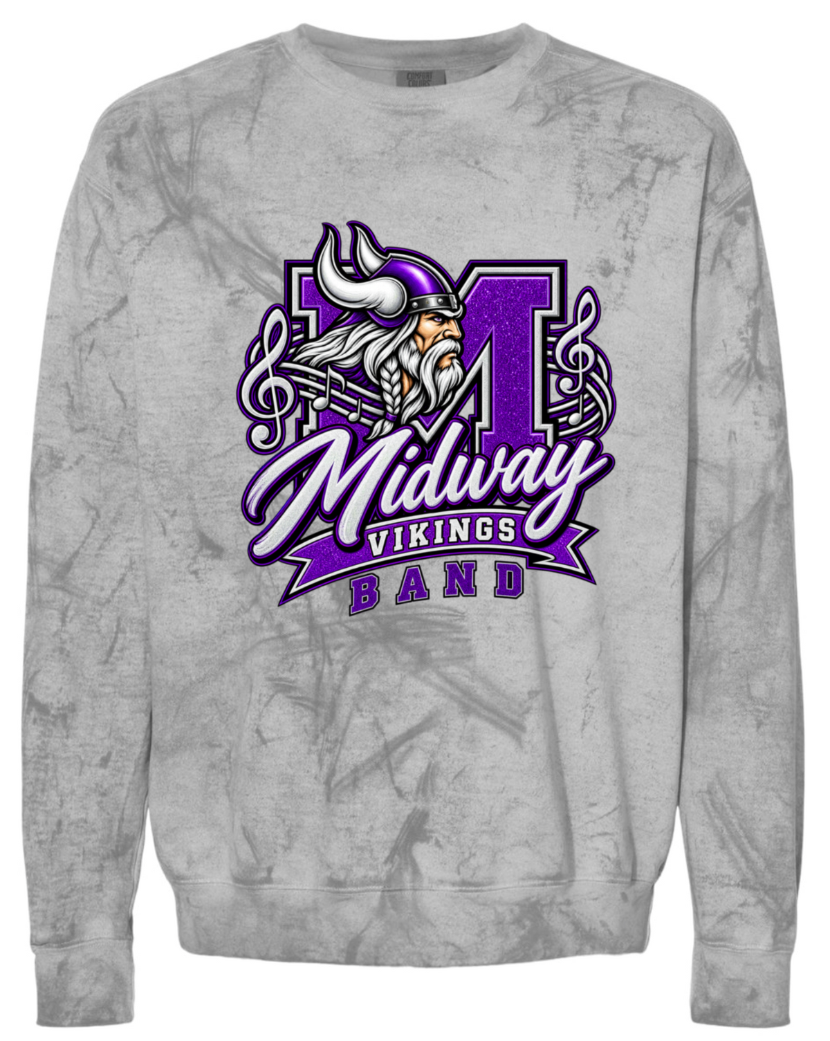 Crew Neck - Smoke - Music Notes