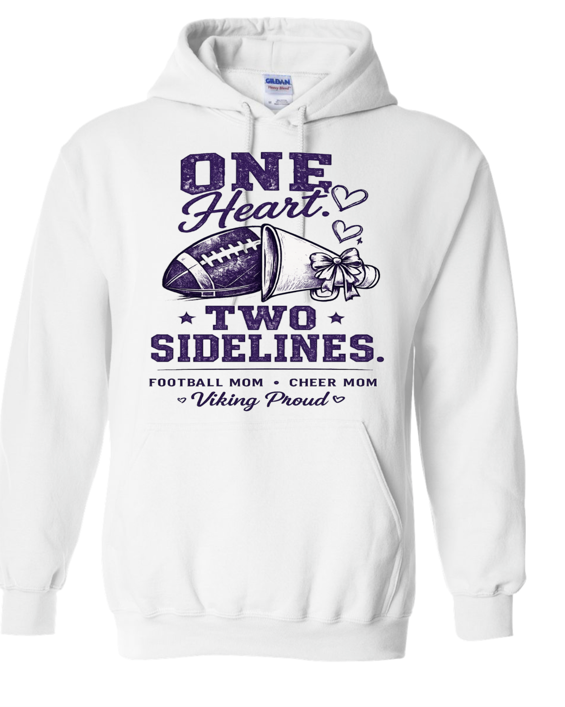Hoodie - White - One Heart