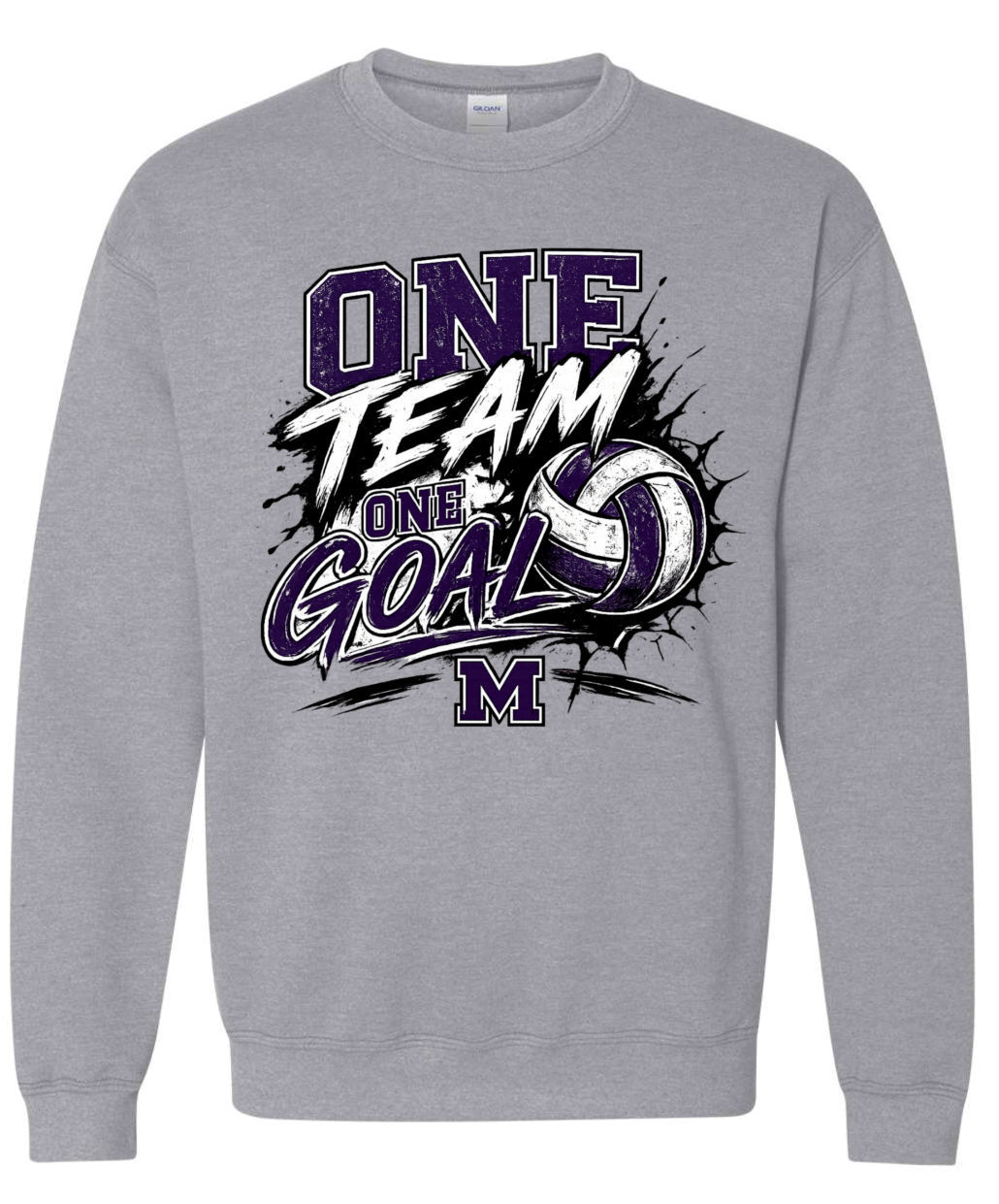 Crew Neck - Sport Grey - One Team Volleyball