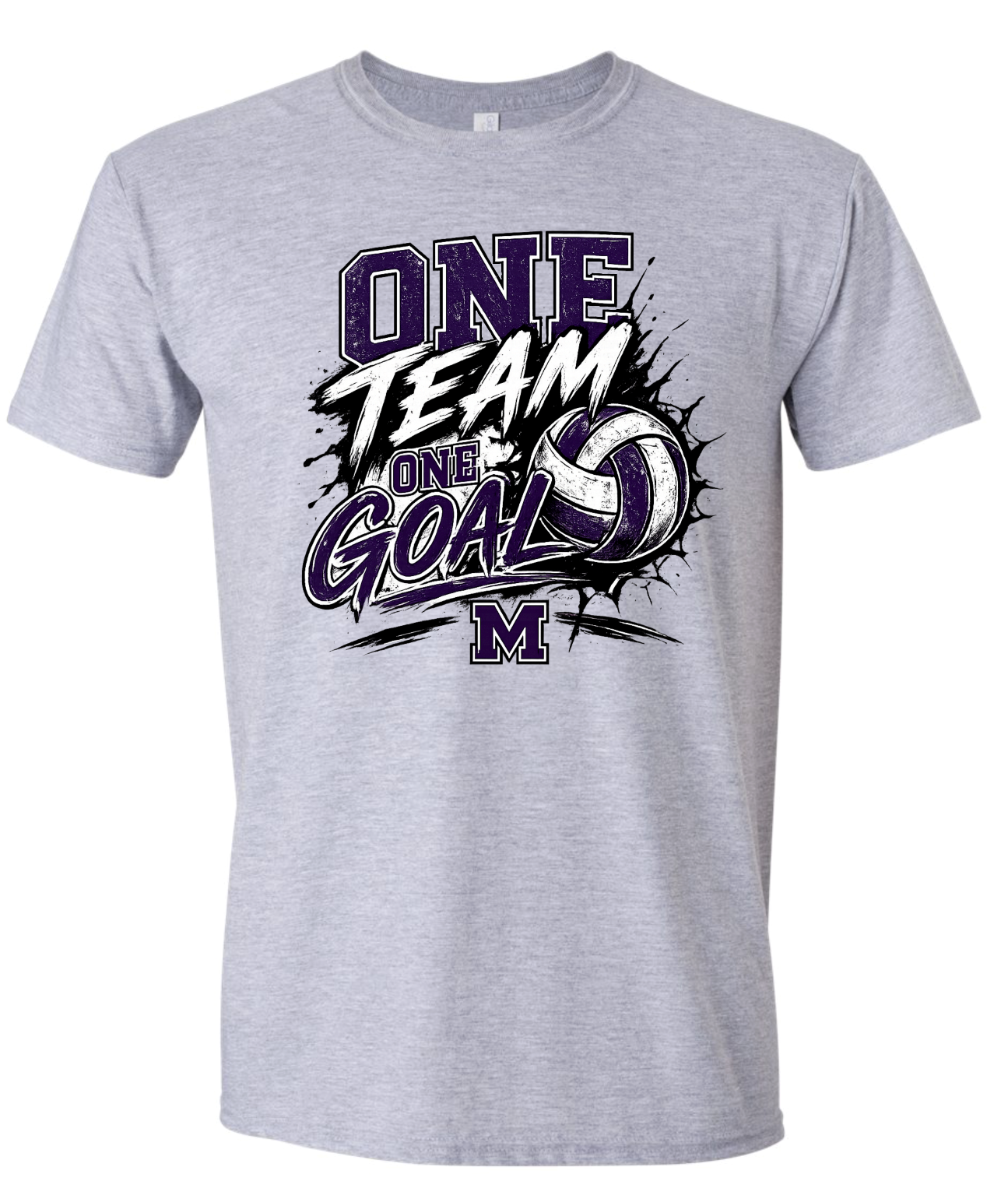 T-Shirt - Sport Grey - One Team Volleyball