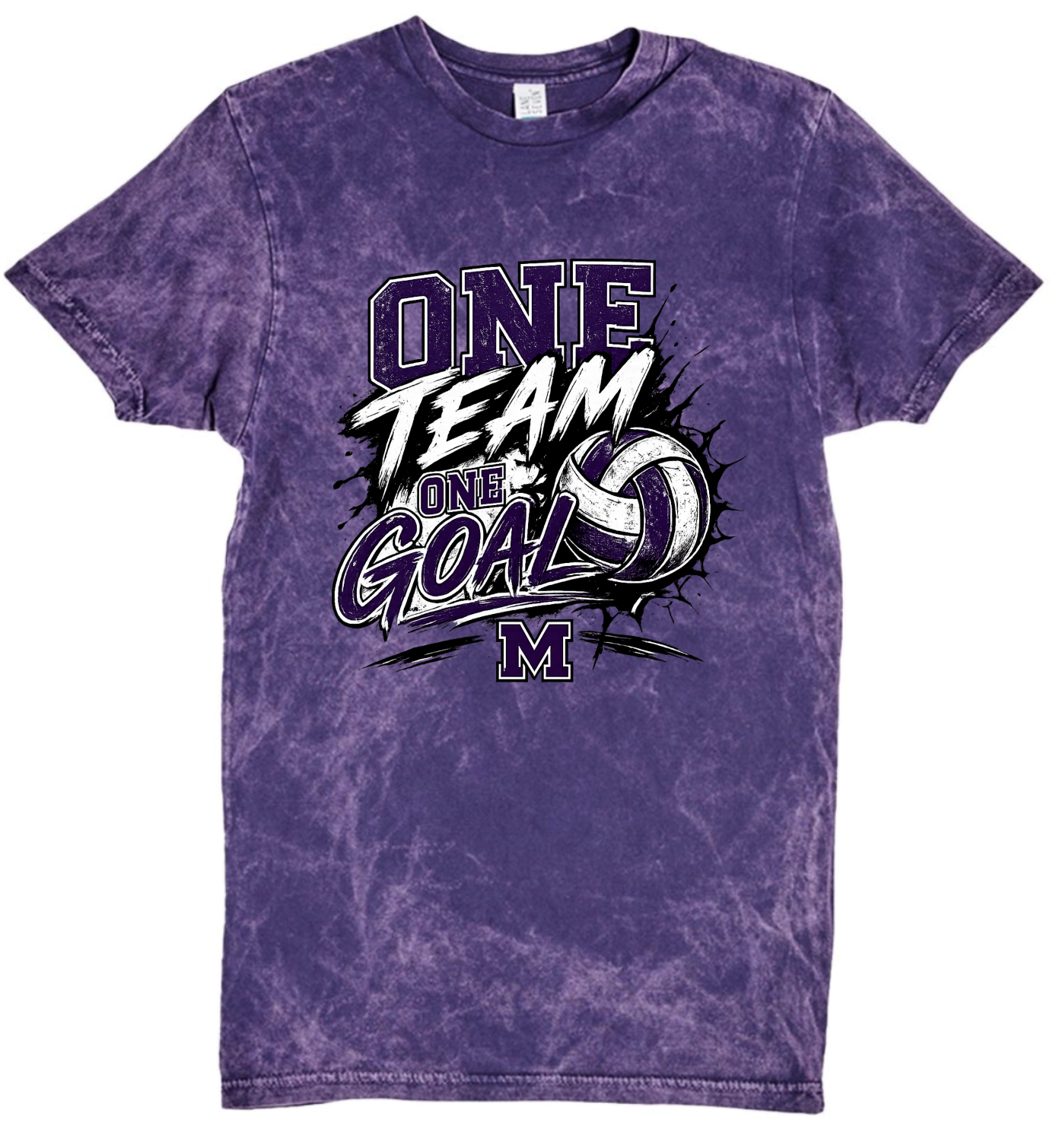 T-Shirt - Purple Acid - One Team Volleyball