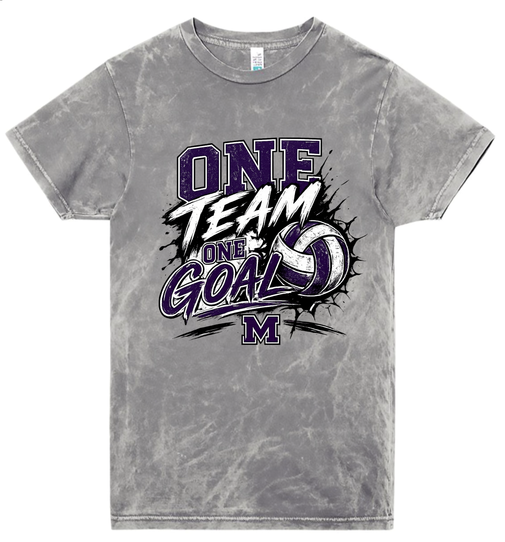T-Shirt - Silver Acid - One Team Volleyball