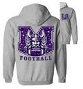 Zip-up Jacket - Sport Grey - Oversize M Football
