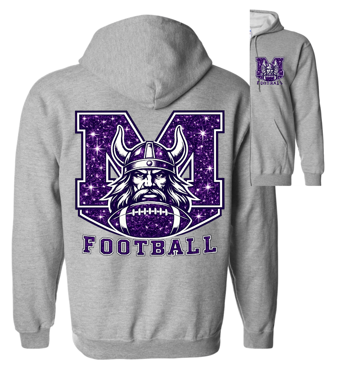 Zip-up Jacket - Sport Grey - Oversize M Football