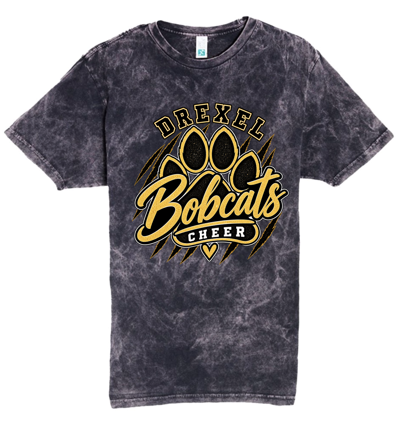 T-Shirt - Black Acid - Paw Print