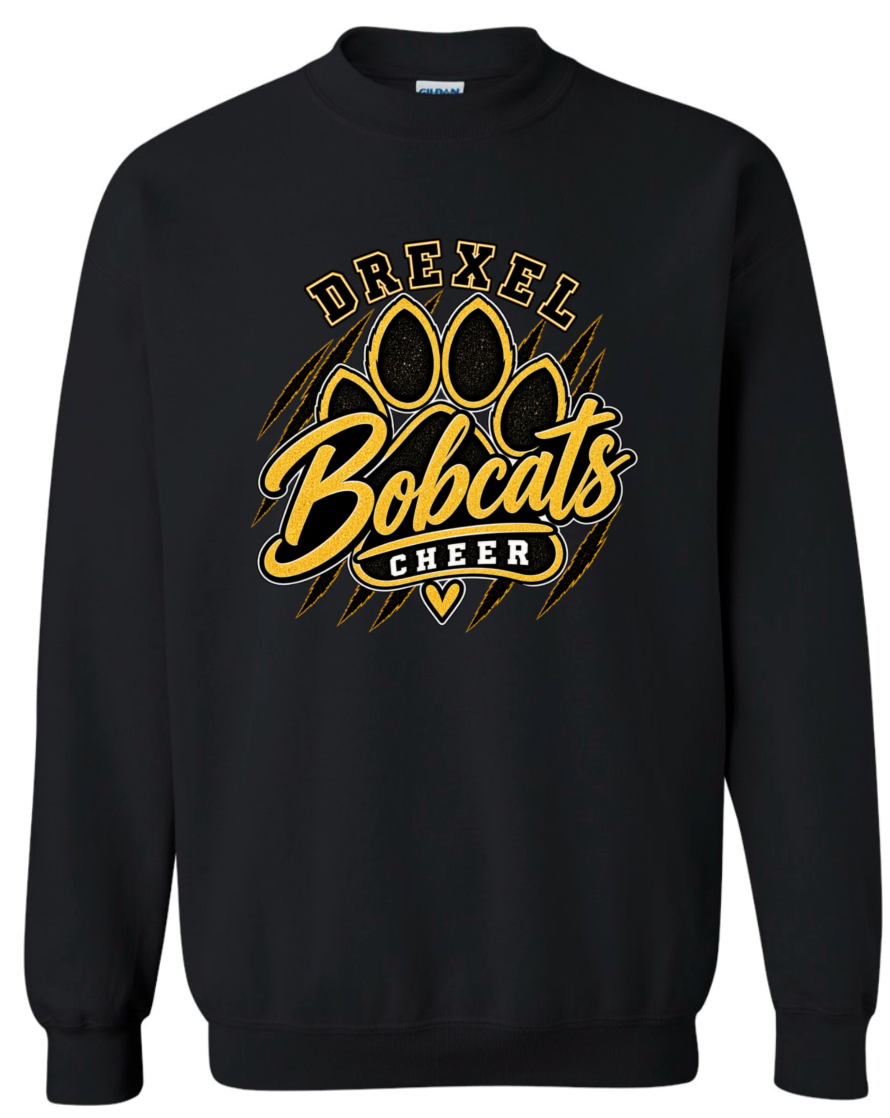 Crew Neck - Black - Paw Print