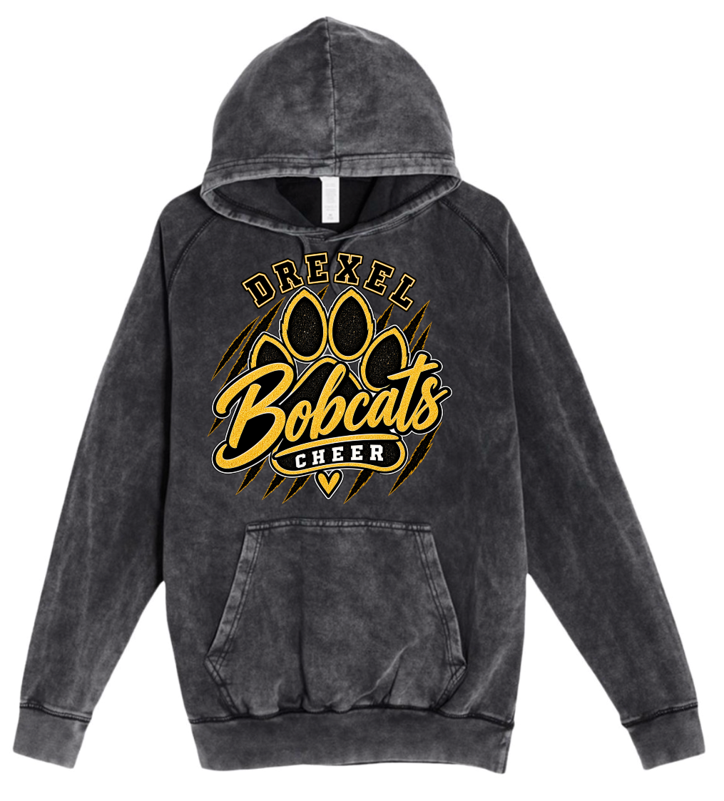 Hoodie - Charcoal Acid - Paw Print