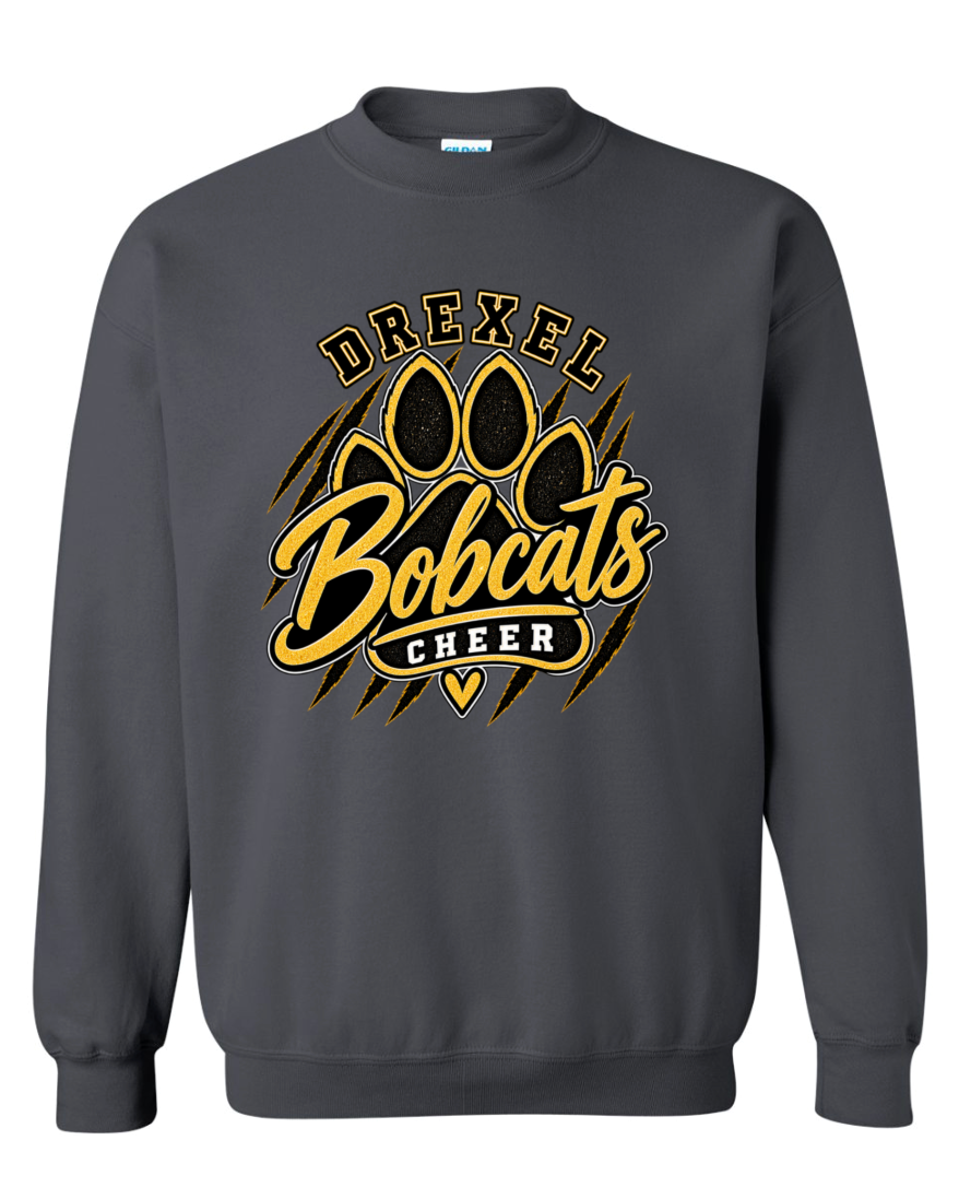 Crew Neck - Charcoal - Paw Print
