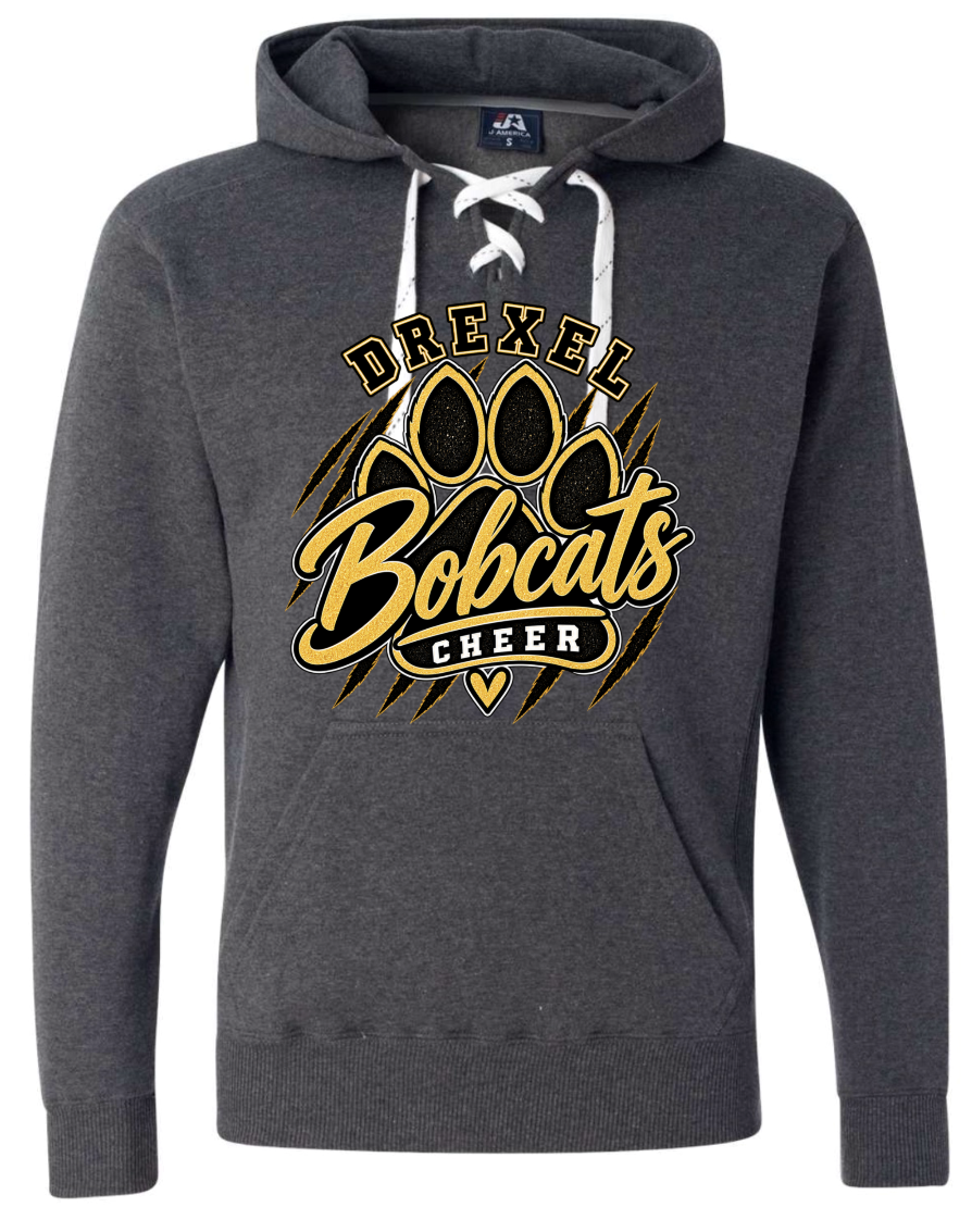 Hoodie lace - Charcoal - Paw Print