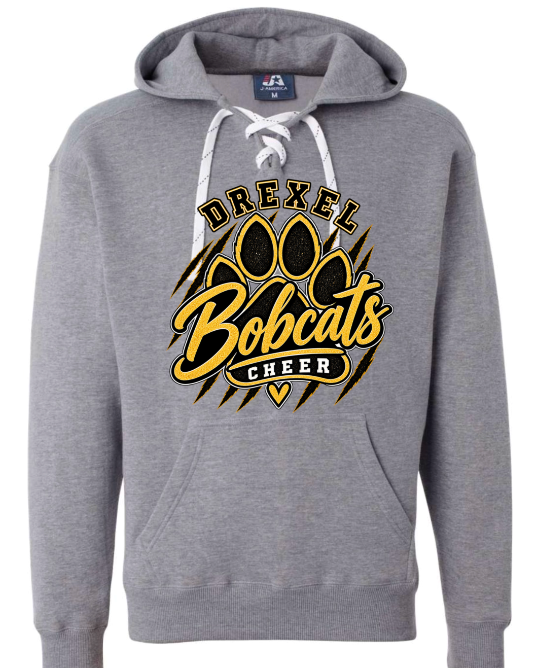 Hoodie lace - Sport Grey - Paw Print