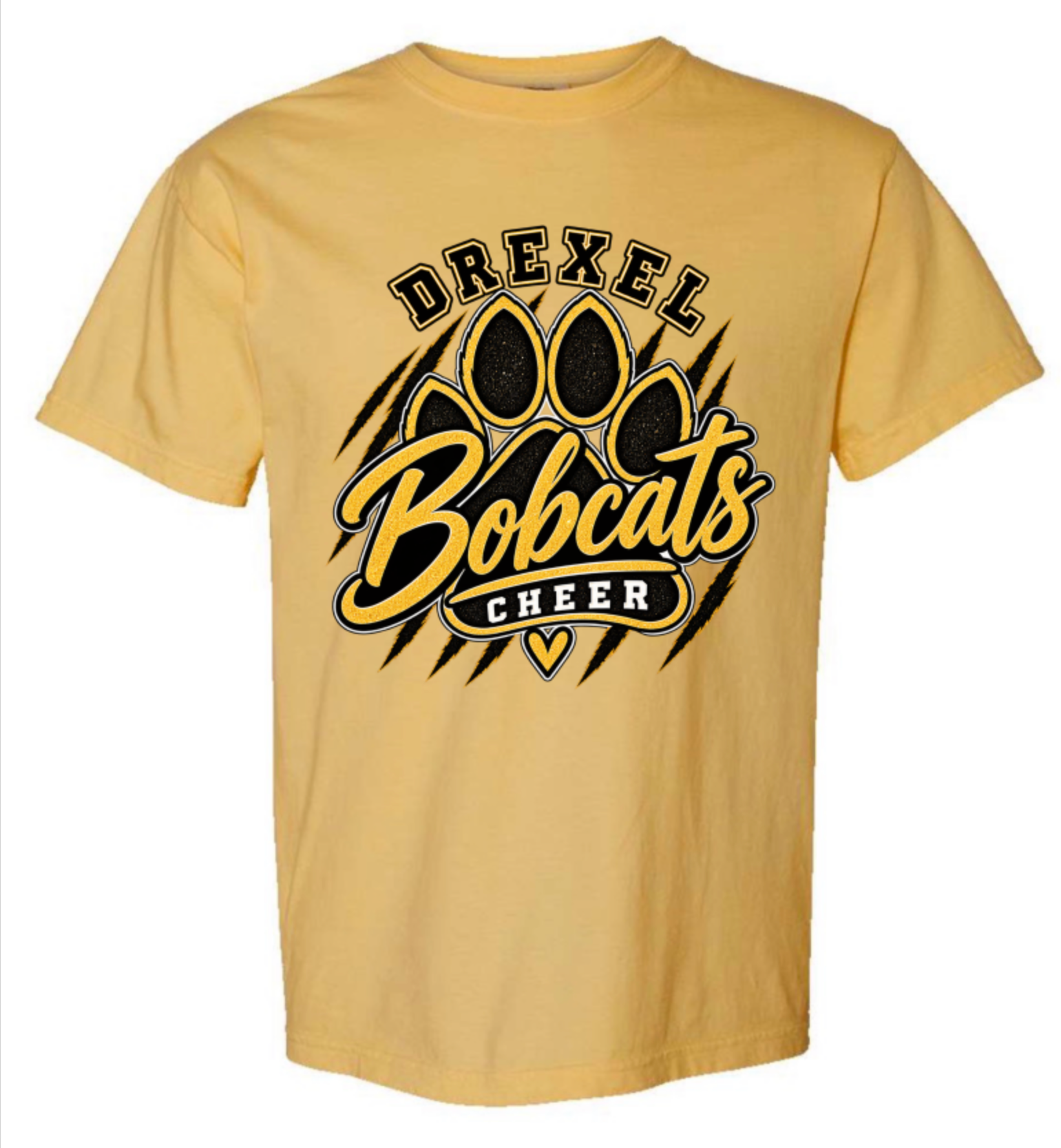 T-Shirt - Mustard - Paw Print