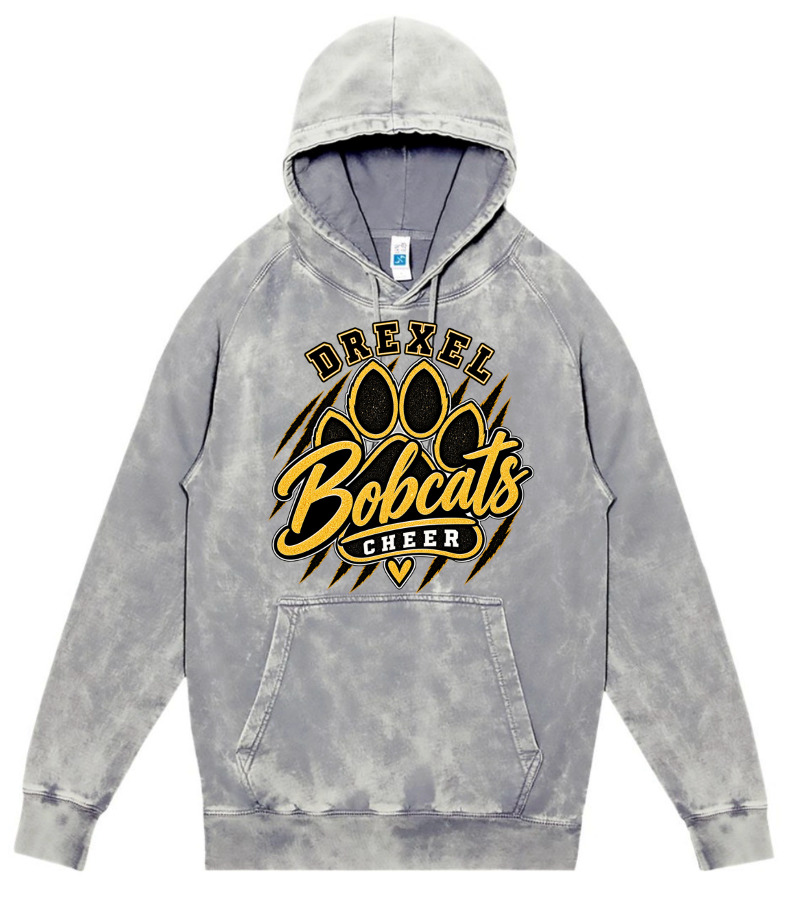 Hoodie - Silver Acid - Paw Print