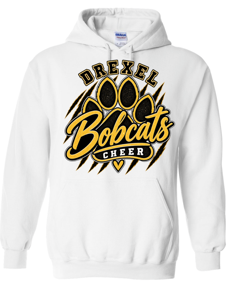 Hoodie - White - Paw Print