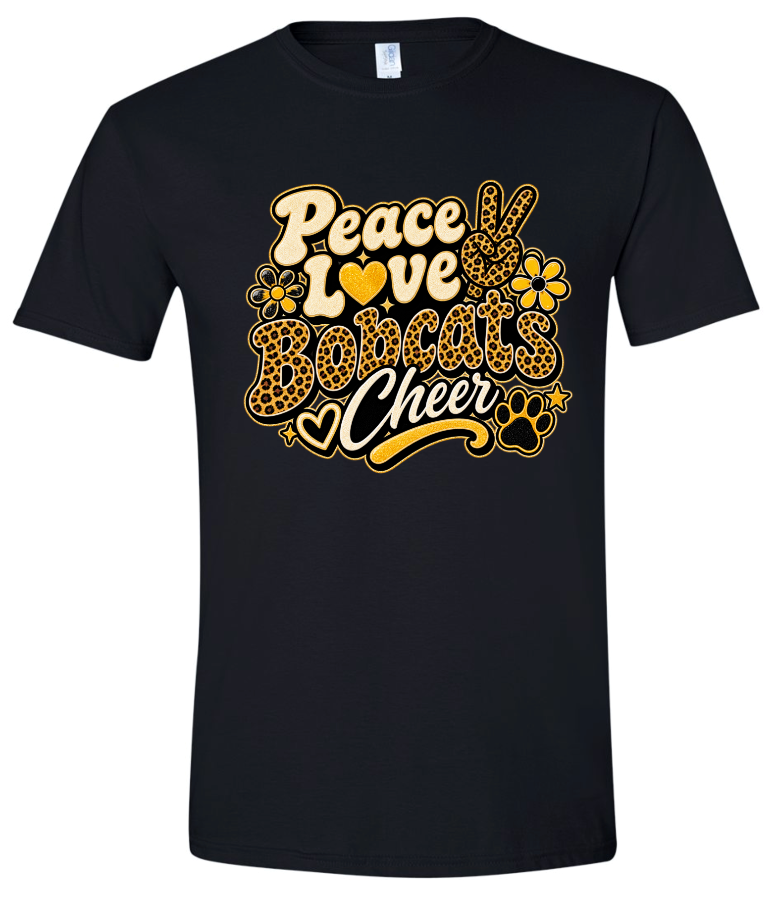 T-Shirt - Black - Peace Love Cheer