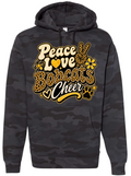 Hoodie - Black Camo - Peace Love Cheer