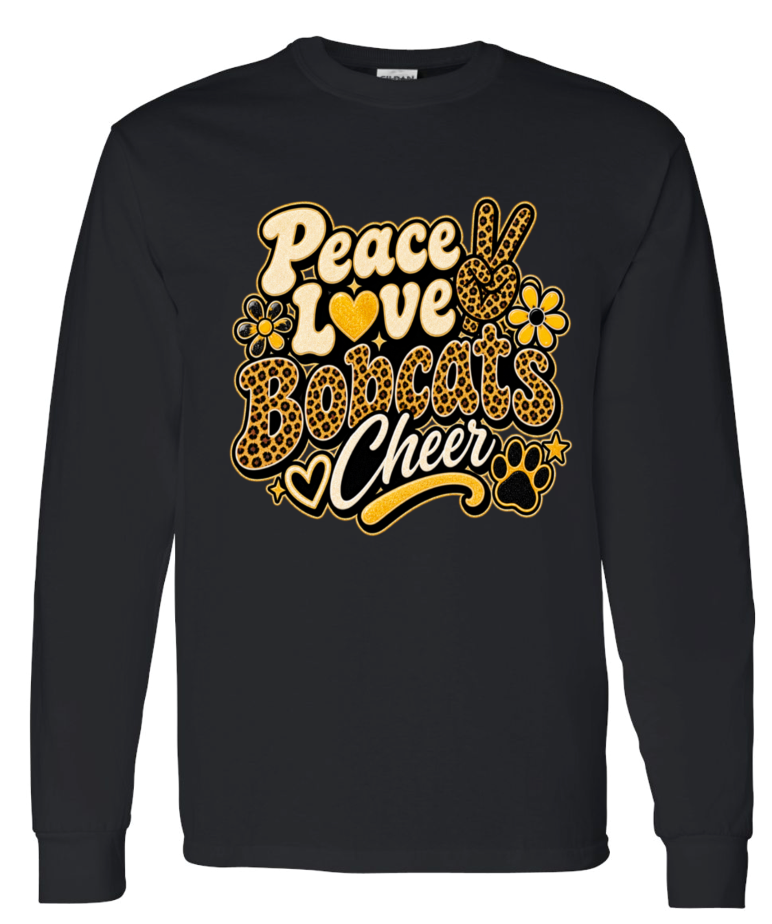 Long Sleeve - Black - Peace Love Cheer