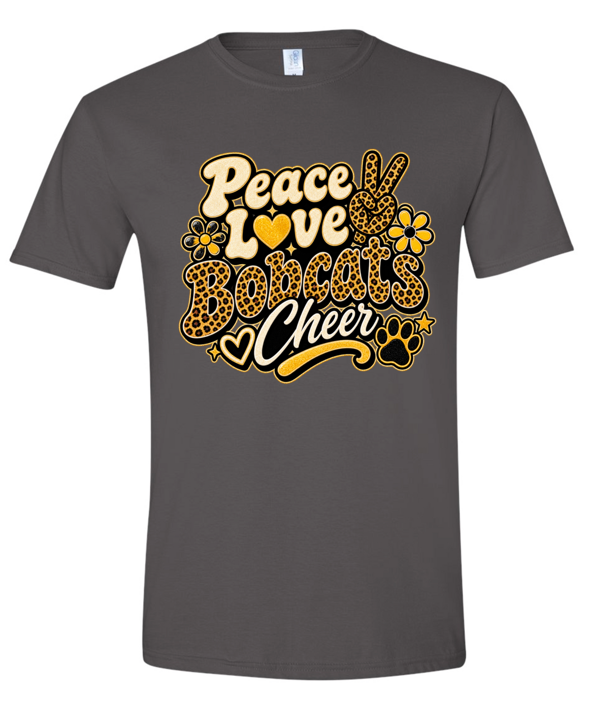 T-Shirt - Charcoal - Peace Love Cheer