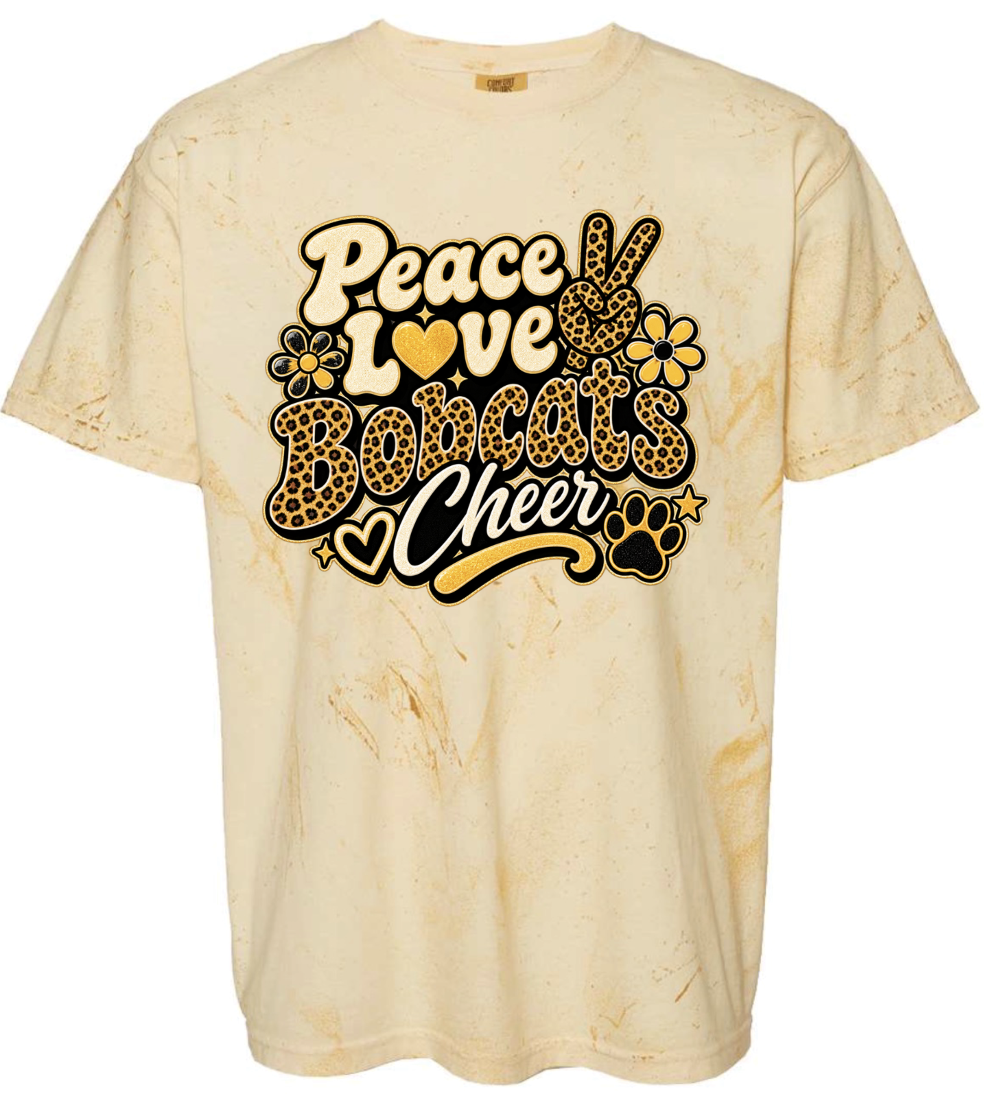 T-Shirt - Gold Smoke - Peace Love Cheer