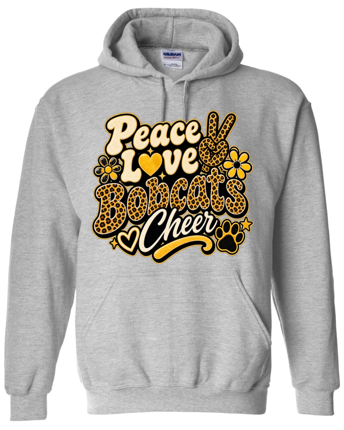 Hoodie - Sport Grey - Peace Love Cheer